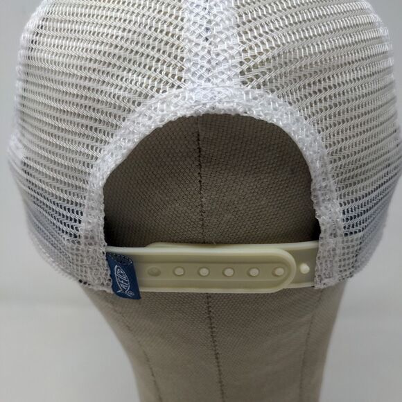 American Fishing Tackle Company Men's Snapback Mesh Back Hat Blue White Logo - Picture 8 of 11